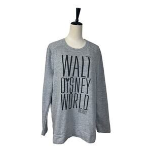 Walt Disney World Resort Sweatshirt Tunic Gray Black Women’s Size XL